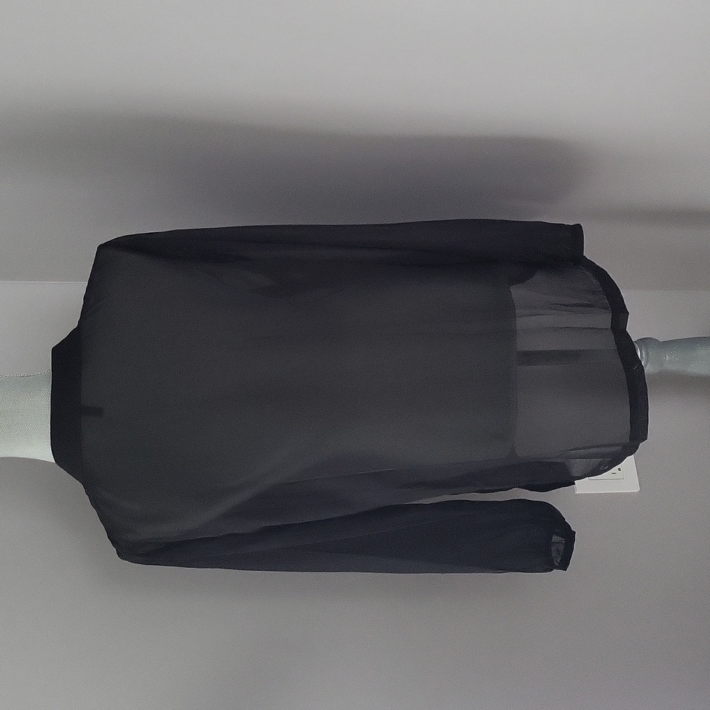 BCBGMaxAzria Black Sheer Shirt - Picture 6 of 12